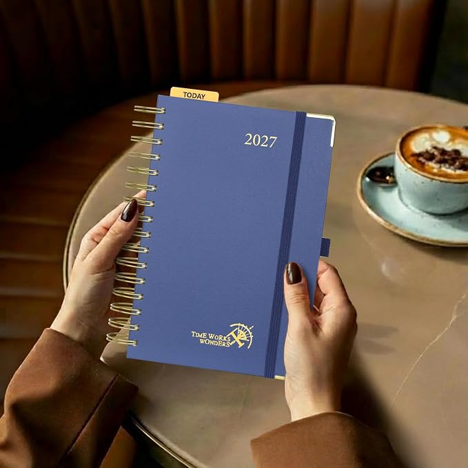 POPRUN 2027 Daily Planner One Page Per Day, 5.75" x 8.5" Calendar Book