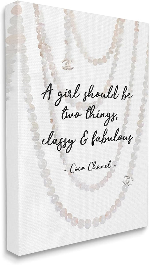 'Classy & Fabulous Fashion Quote'| Canvas Art | Stupell Industries | 16 x 20 Inches, Easy to Hang and Sturdy, Made in USA, by Amanda Greenwood