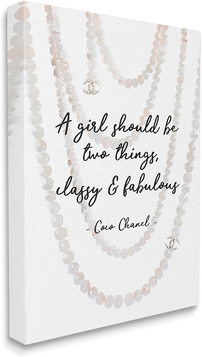 'Classy & Fabulous Fashion Quote'| Canvas Art | Stupell Industries | 24 x 30 Inches, Easy to Hang and Sturdy, Made in USA, by Amanda Greenwood
