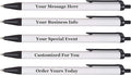 RevMark Personalized Ballpoint Pen, Custom Printed Name, Business or Event Information, Timeless Advertising, USA Made Pens, Promotional Marketing, Smooth Black Ink, Bulk Pack, (Black,50 Ct.)