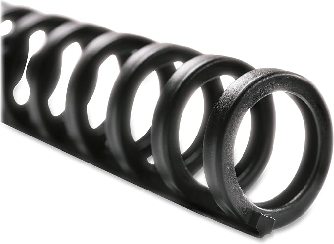 GBC Binding Spines / Spirals / Coils, 5/16" Diameter, 45 Sheet Capacity, ProClick, Black, 25 Pack (2515662)