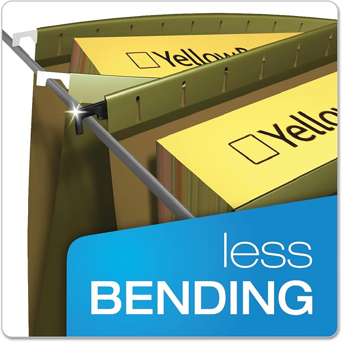 Pendaflex SureHook Reinforced Hanging Folders, Letter Size, Standard Green, 20 per Box (8-1/2 x 11)