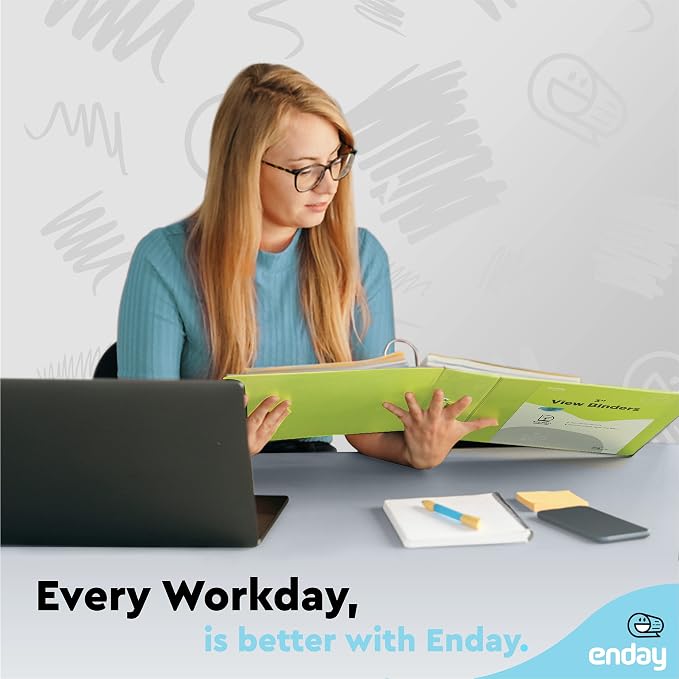 Enday 3 inch Binder (24 Pack - Assorted Colors) 3 Ring Binder 3 inch with Clear View Cover and 2 Inside Pocket - for Letter Size 8.5 x 11'' Paper, Ideal for School Supplies, Office, and Home