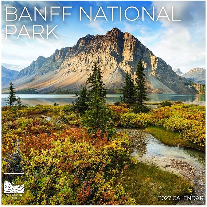 Banff National Park 2027 Wall Calendar, 12 x 24 Hanging Pacific Waters Press