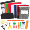 12 Pack Bulk Middle and High School Supplies Kits for Boys, Girls, Classrooms | Back to School Supply Bundle Wholesale Packs for Kids, Includes Notebooks, Folders, Pencils, Earbuds, Binder, More
