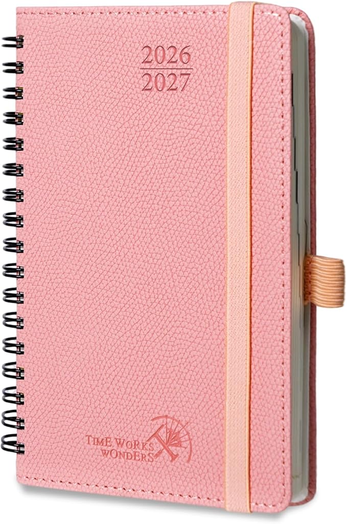 POPRUN 2026-2027 Small Weekly Planner, 4" x 6.25" Pocket Calendar for Purse