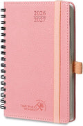 POPRUN 2026-2027 Small Weekly Planner, 4" x 6.25" Pocket Calendar for Purse