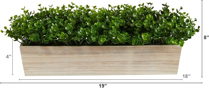 19in. Eucalyptus Artificial Plant in Decorative Planter (Pack of 2)