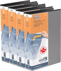 QuickFit 4-Pack Heavy-Duty 8 1/2" x 14" Portrait Legal Binder, 3-Ring Binder, D Ring, Made in Canada, 2 Inches