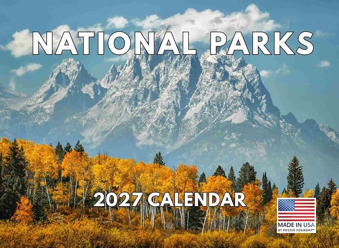 National Parks Calendar 2027 Monthly Park Gifts Wall Calendar Nature 12 Month | American Made In The USA