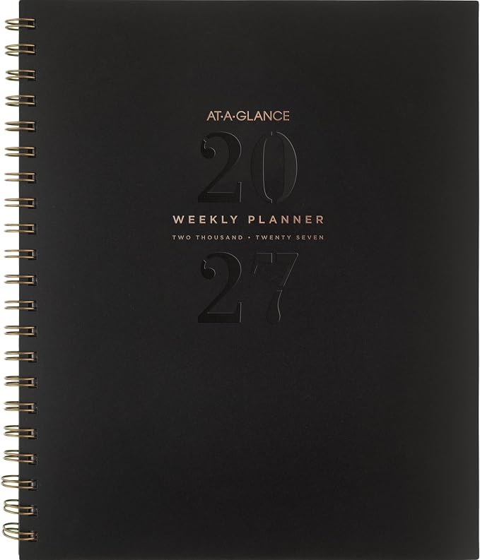 AT-A-GLANCE 2027 Planner, Weekly & Monthly, 8.5" x 11", Signature Lite, Black (YP905L0527)
