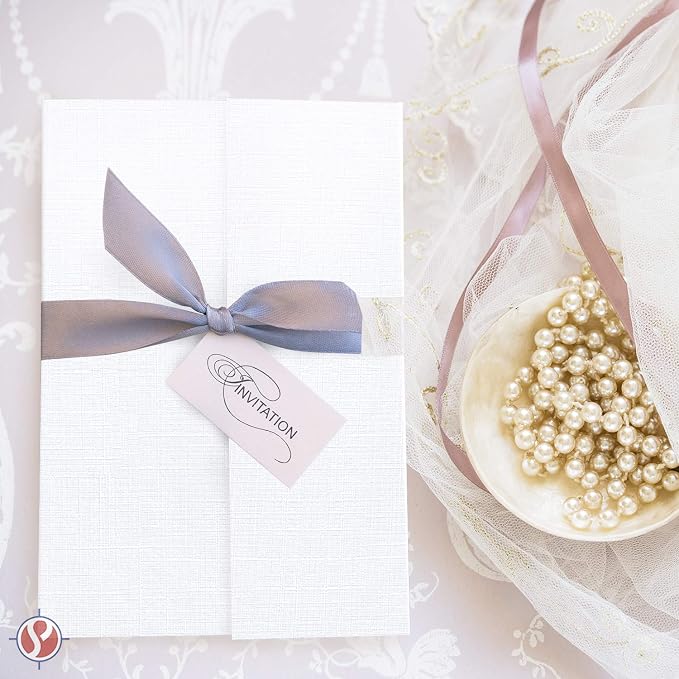 White Linen Textured Specialty Cardstock | Blank Thick 8 1/2 X 11 Heavyweight Card Stock for Wedding Invitations, Announcements, Greeting Cards | 80lb Cover (216gsm) | 50 Sheets