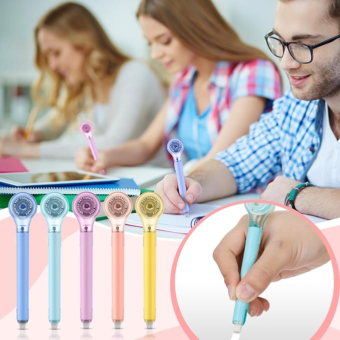 Gersoniel 25 Pack Correction Tape Pen for School Office,Dessert Color