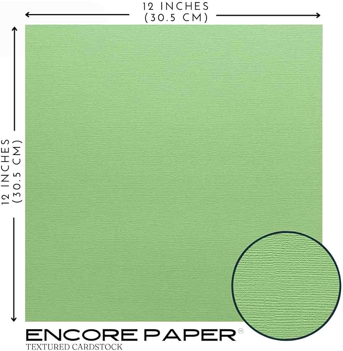 LIME SHERBET—12x12 Textured Cardstock | 80lb Textured Green Scrapbook Paper | Premium Cardstock for Cricut Cutting | 25 Sheets