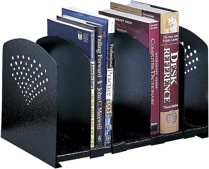 Safco Products 3116BL Five Section Adjustable Bookrack, Black