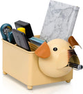 Desk Organizer, 1-5 Module Compartments - Storage for Stationery Supplies, Accessories, brushes - Home, Office, School, Dorm, Studio - Build in Pen & Pencil Holder (Brown Dog)