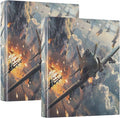 Fighter Jets in Action 3 Ring Binder 1.5 Inch 2 Pack with 200 Sheet for Kids School Supplies Women Men Office