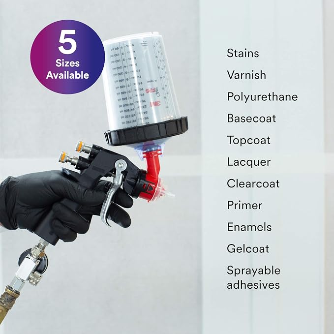 3M PPS (Original Series) Paint Spray Gun Lids and Liners Kit, 16301