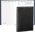 Quo Vadis 2026 Minister - Weekly/Monthly Planner - 12 Months, Jan. to Dec. - 6 1/4 x 9 3/8" - Grained Faux Leather Club Black Cover- Time Management Appointment Organizer