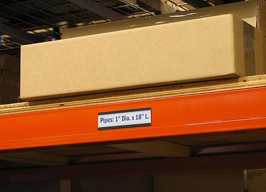 Master Magnetics Heavy-Duty Magnetic Labels - Magnetic Label Holders for a Metal File Cabinet, Shelf, Whiteboard - Fits Signs and Tags - 3" L x 1" H - Includes 35 Perforated Cards - 25-Pack
