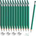 48 PCS Green Pencils Bulk with Eraser, Pre-Sharpened HB Pencils for Writing & Drawing, School Supplies for Kids Homework, Tests, Art Crafts & Teacher Grading (Green)