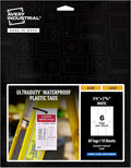 Avery UltraDuty Printable Plastic Hang Tags, 5.5" x 2.83", White Blank Tags, 50lb Pull-Strength, 60ct (62400)