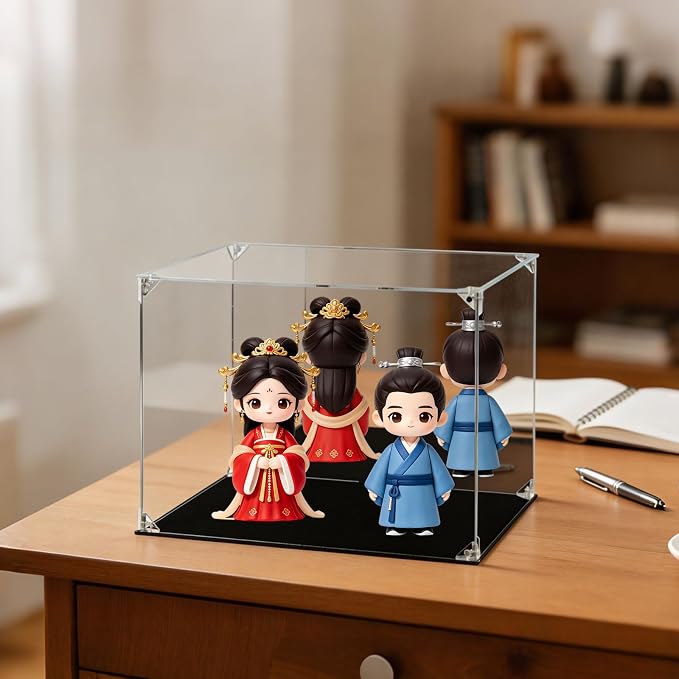 Display Case for Collectibles Assemble Clear Acrylic Box Alternative Glass Case for Display Action Figures Home Storage Organizing Toys (Internal dim 15.3X11.5X11 inch)