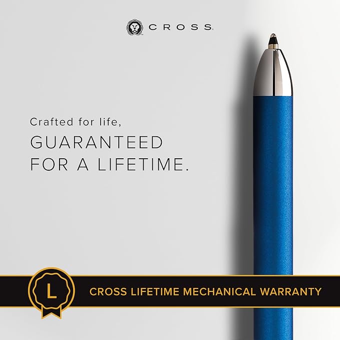 Cross Tech3+ Metallic Blue Multifunction Pen, Black Ink, Corporate Gift