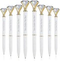 HISHER 20 Pack Custom Crystal Ballpoint Pens Smooth ABS Plastic Twist Pen