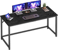 VASAGLE Computer Desk, Office Work Desk, 55.1 x 19.7 x 29.9 Inches | For Study, Bedroom, Home Office, Living Room, Ebony Black and Black ULWD214B101