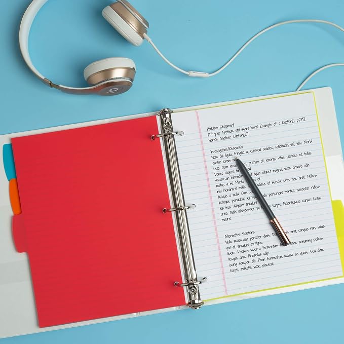 Avery Durable View 3 Ring Binder, 1.5" EZD Rings, 1 White Binder | For Daily School, Home and Office Use, Tear-Resistant Spine, DuraEdge Split-Resistant Edges, Back-Mounted Lay-Flat Rings