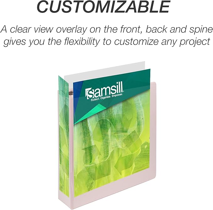 Samsill Plant-Based 2 Inch Durable D-Ring, View Binder, Eco-Friendly, USDA Certified Biobased, 12 Pack, Boho Assortment