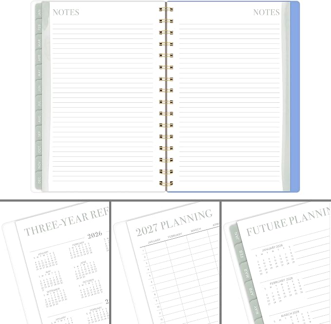 Mead Cambridge 2027 Planner, Weekly & Monthly, 5.5" x 8.5", Leah Bisch, Herringbone (LB55-200-27)