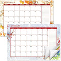 Current 2027-2028 Desk Calendar Pad | Year of Birds, 11” x 16.25”, Large, 2024-Month, 12 page Designs, Self-Stick Magnet Strips