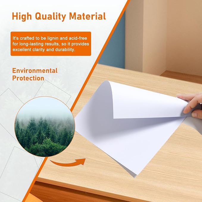 Guakicae 100 Sheets White Cardstock 8.5 x 11 Certificate Paper 80lb | Heavyweight White Card Stock Printer Paper for Cards Making, Wedding Invitations, Crafting, Memus, Anniversary