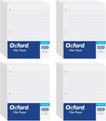 Oxford Loose Leaf Paper, 2000 Sheets, College Rule Filler Notebook Paper, 8-1/2" x 11", 3-Hole Punched Fits 3-Ring Binders, 4 packs of 500 (62331)