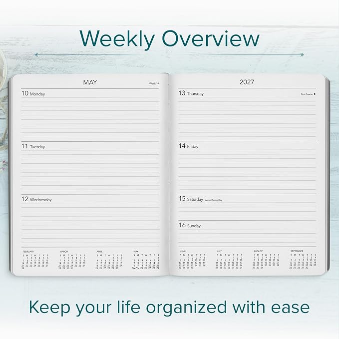 Harbor Large Weekly Monthly Planner 2026-2027 Cambridge Red