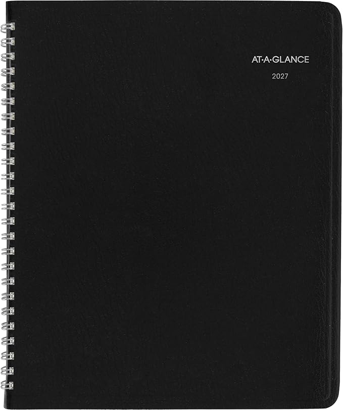 AT-A-GLANCE 2027 Planner, Weekly, 7" x 8.75", Column-Style, DayMinder, Black (G5900027)