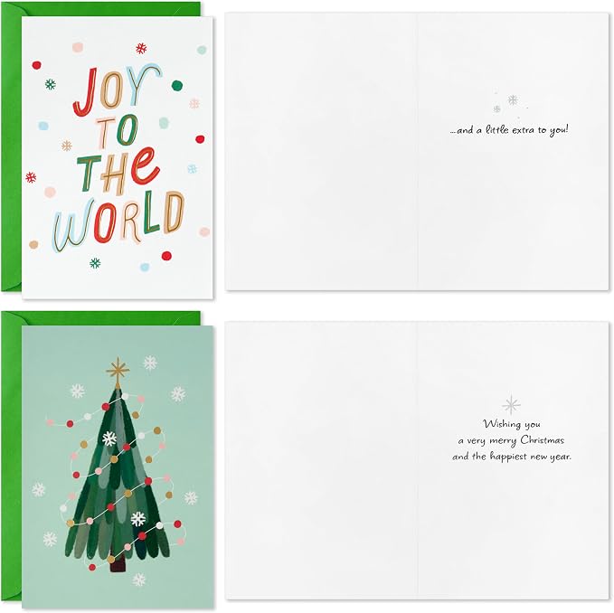 Hallmark Bulk Christmas Cards, Assorted 72-Pack (Joy to the World)