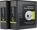 Oxford 3 Ring Binders, Binders for School and Office, Durable 4 Inch, ONE-Touch Easy Open D Rings, View Binder Covers, 4 Interior Pockets, PVC-Free, Holds 880 Sheets, Black, 2 Pack (79920)