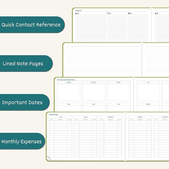 BEZEND 2027 Planner Weekly and Monthly, Daily Calendar Book (9"x5.5")