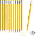 12 PCS Yellow Pencils with Eraser | , Pre-Sharpened Pencils for Writing & Drawing, School Supplies for Kids Homework, Tests, Art Crafts & Teacher Grading