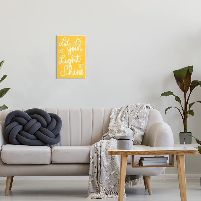 Inspirational Yellow Phrase, 10 x 15 Inch Mounted Print on Wall Plaque | Stupell Industries · By Ashley Singleton · Ready to hang · Great for kids rooms and offices · Made in USA