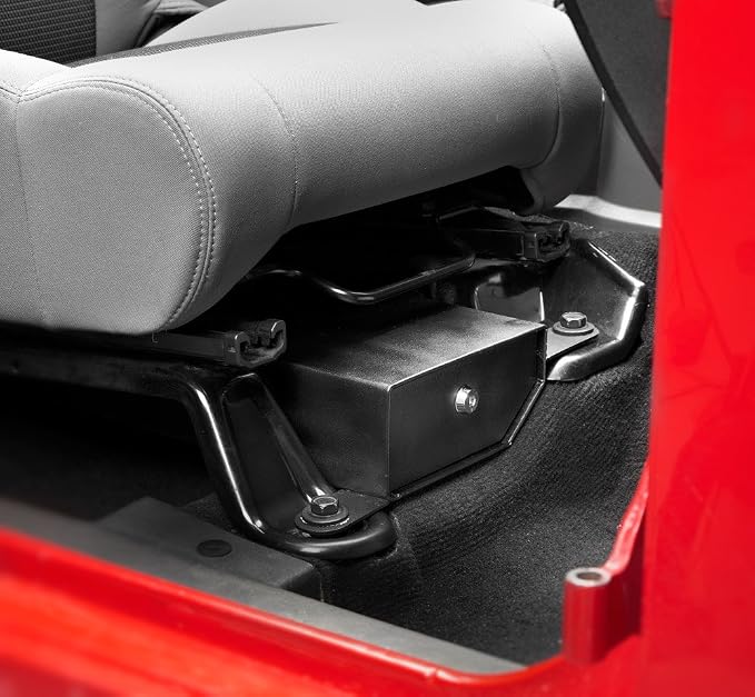 Bestop Underseat Lock Box 4264201 for Jeep Wrangler JK 2007-2018 | Fits Jeep Wrangler JK 4-Door & 2-Door, passenger side, 2007-2018, 1-Year Warranty