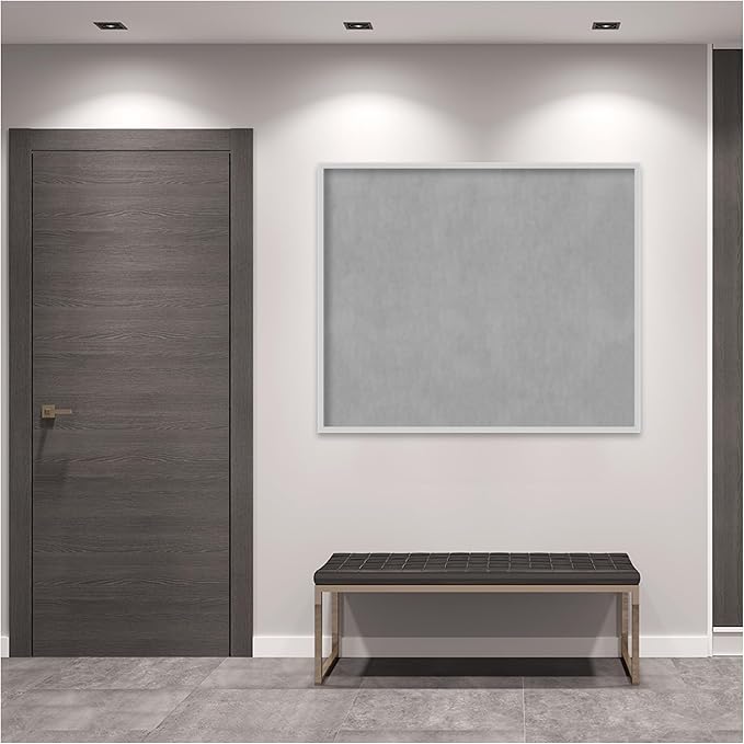 Amanti Art Silver Framed Magnetic Board 41x49 Oversize Vision Board for use with Magnets, 100% Metal Sheet to Display Items as Office Decor or for Home Organization in mudroom, Kitchen or Kids Room