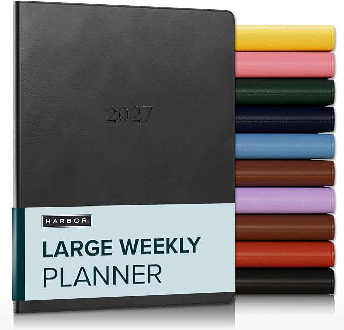 Harbor Large Weekly Monthly Planner 2026-2027 Cambridge Black