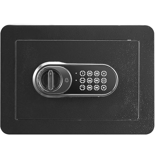 VEVOR Safe 0.5 Cubic Feet Steel Security Safe with Digital Keypad and 2 Keys, Wall-Mounted Cabinet Safe Protect Cash, Gold, Jewelry, Documents for Home, Hotel, 13.8 x 9.8 x 9.8 inches