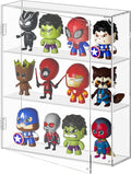 AITEE 3 Tiers Acrylic Display Case for Mini Funko Pop on Wall or Desktop | 11.8"Lx3.4"Wx13.3"H, dustproof, 3 tiers, wall mounted or desktop, showcases mini figures toys stones rocks Amiibo