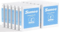 SUNEE 3 Ring Binders 1 Inch 12 Pack, Clear View Binders Bulk Three Ring PVC-Free (Fit 8.5x11 Inches) for School or Office Business Supplies, White
