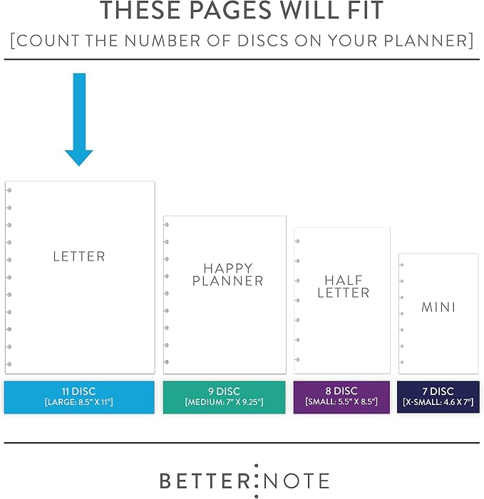 BetterNote COVER 11-Disc Planner Lightweight Durable LARGE (Not) Marble